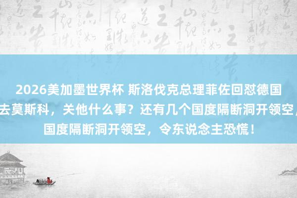 2026美加墨世界杯 斯洛伐克总理菲佐回怼德国总理默茨：我去不去莫斯科，关他什么事？还有几个国度隔断洞开领空，令东说念主恐慌！