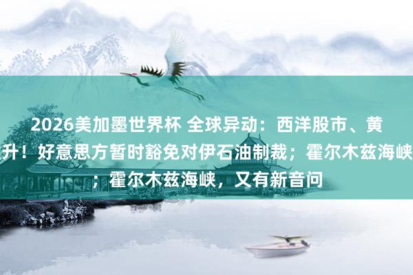 2026美加墨世界杯 全球异动：西洋股市、黄金白银一度拉升！好意思方暂时豁免对伊石油制裁；霍尔木兹海峡，又有新音问