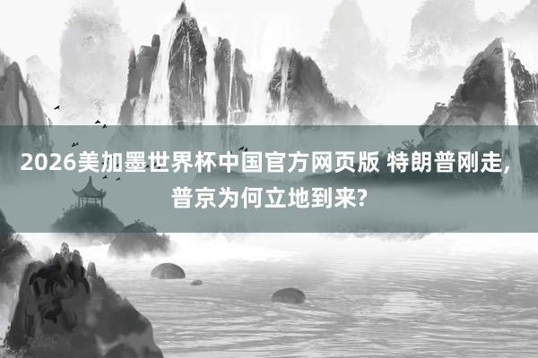 2026美加墨世界杯中国官方网页版 特朗普刚走， 普京为何立地到来?