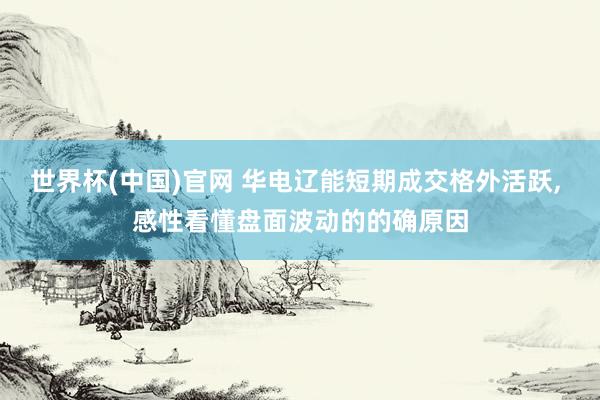 世界杯(中国)官网 华电辽能短期成交格外活跃， 感性看懂盘面波动的的确原因