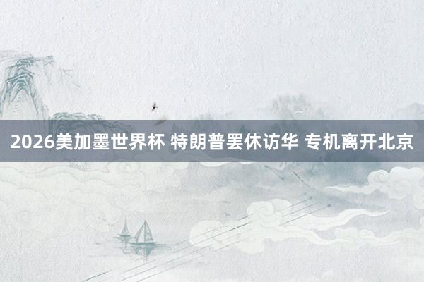 2026美加墨世界杯 特朗普罢休访华 专机离开北京