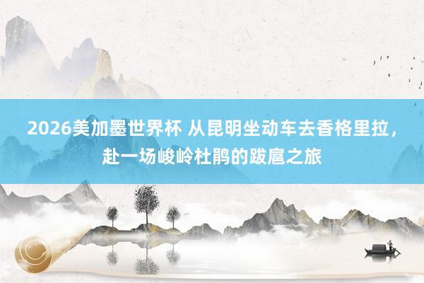 2026美加墨世界杯 从昆明坐动车去香格里拉，赴一场峻岭杜鹃的跋扈之旅