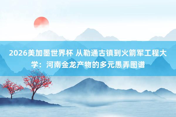 2026美加墨世界杯 从勒通古镇到火箭军工程大学：河南金龙产物的多元愚弄图谱