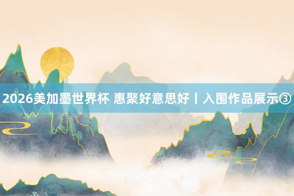 2026美加墨世界杯 惠聚好意思好丨入围作品展示③