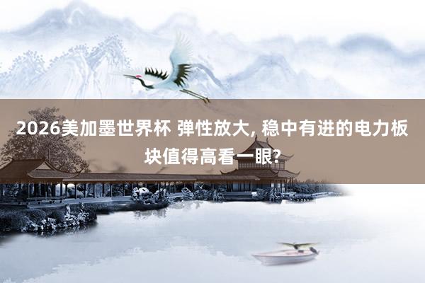2026美加墨世界杯 弹性放大, 稳中有进的电力板块值得高看一眼?