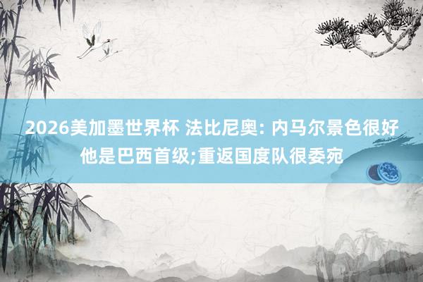 2026美加墨世界杯 法比尼奥: 内马尔景色很好他是巴西首级;重返国度队很委宛