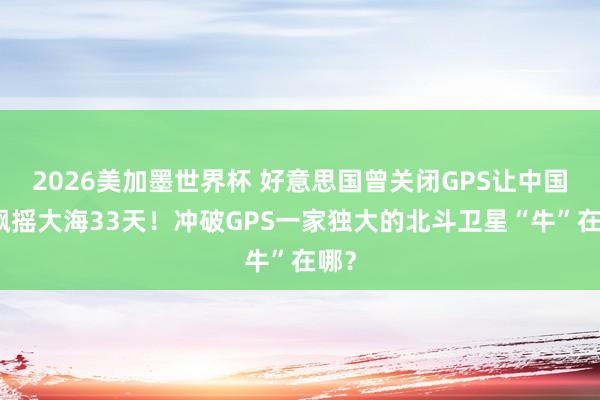 2026美加墨世界杯 好意思国曾关闭GPS让中国船飘摇大海33天！冲破GPS一家独大的北斗卫星“牛”在哪？