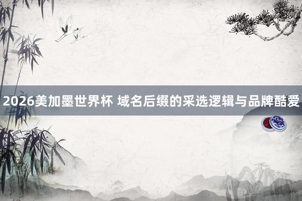 2026美加墨世界杯 域名后缀的采选逻辑与品牌酷爱